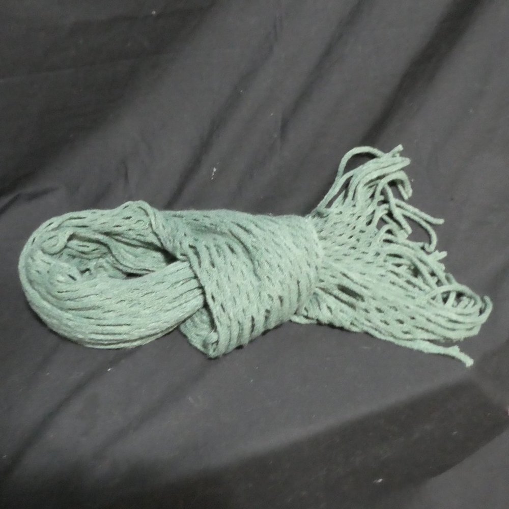 Green, 100% acrylic loose knit scarf